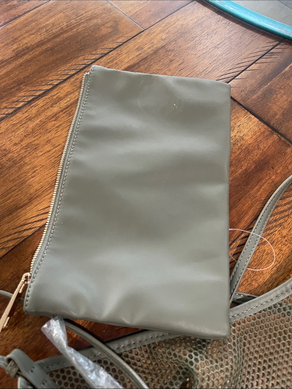 Aldo Meshcarry Olive Green Mesh slouchy tote Hobo Bag - Picture 11 of 16